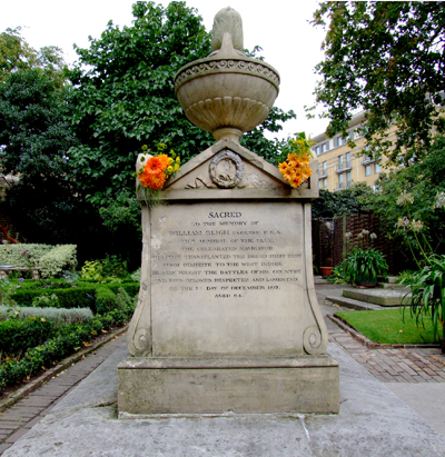 Captain Bligh's tomb at the Museum of Garden History
